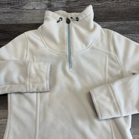 Under Armour Jacket Performance Fleece White Womens S 1/4 Zip Mock Neck Pullover - Picture 1 of 9
